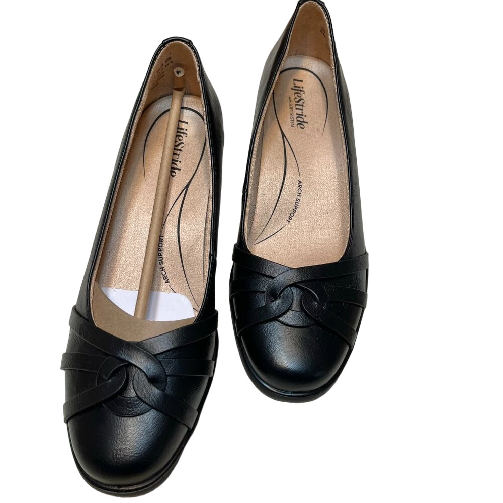 LIFESTRIDE JORIE Shoes WEDGES Black Size 8M